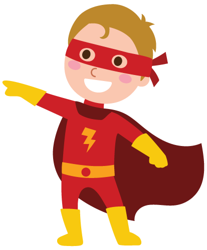 Boy Wearing Superhero Costume Coloring Page