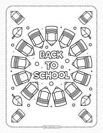 back to school pencils coloring page