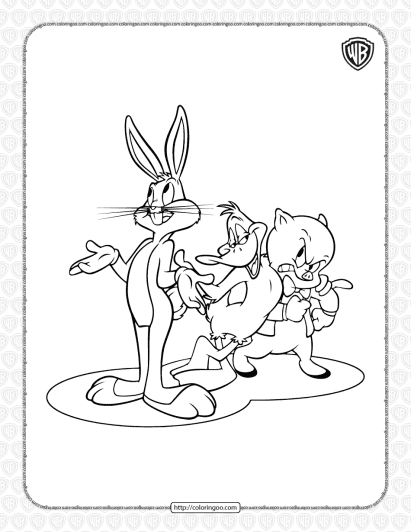 bugs bunny and friends coloring page