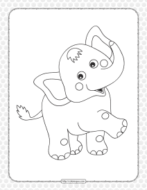 circus elephant pdf coloring page