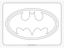 free batman logo outline pdf worksheet