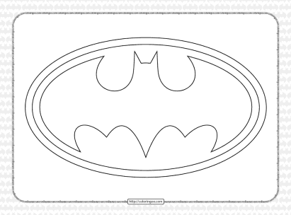 free batman logo outline pdf worksheet