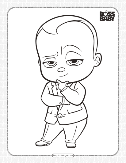 free boss baby pdf coloring book