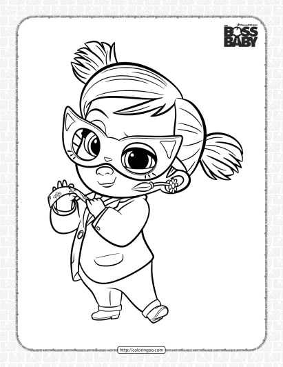 free printable boss baby tina coloring page