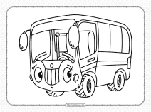 Free Printable Bus Coloring Page for Boys