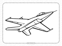 free printable jet pdf coloring page