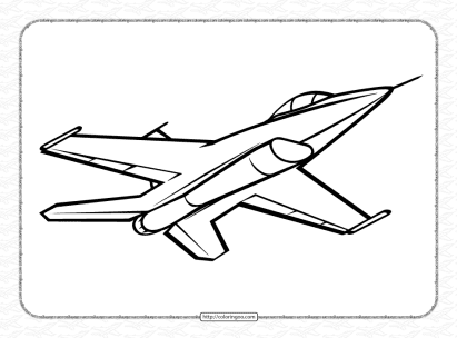 free printable jet pdf coloring page