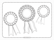 free printable pdf blank award rosette ribbons