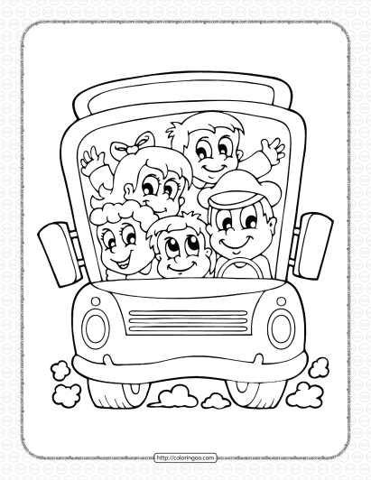 free printable school bus coloring pages