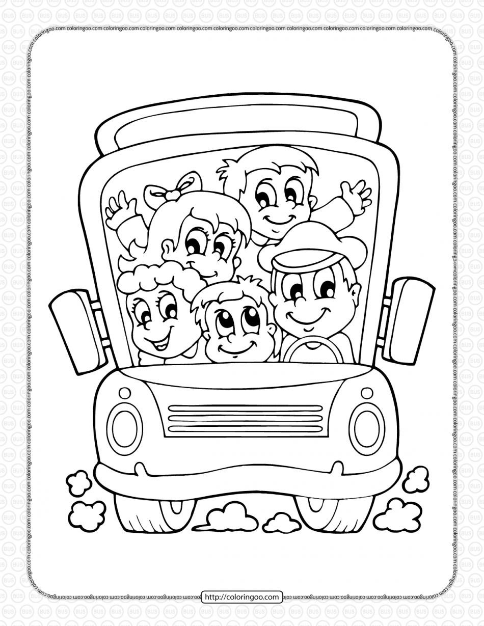 Free Printable School Bus Coloring Pages