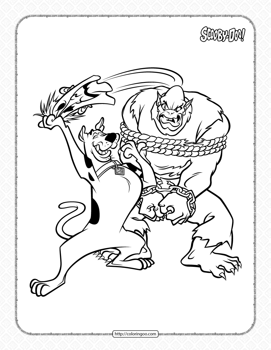 Free Scooby-Doo Pdf Coloring Pages