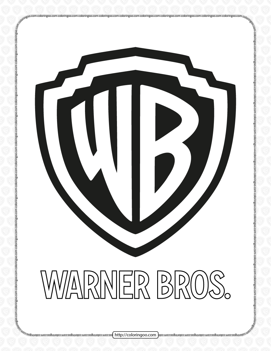 Warner Bros Pdf White and Black Logo Outline