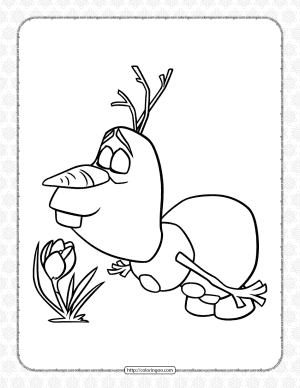 Frozen Olaf Coloring Page for Kids