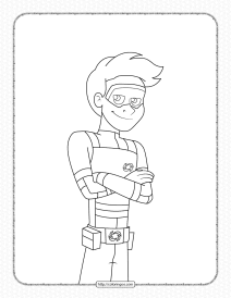 henry danger pdf coloring page for kids