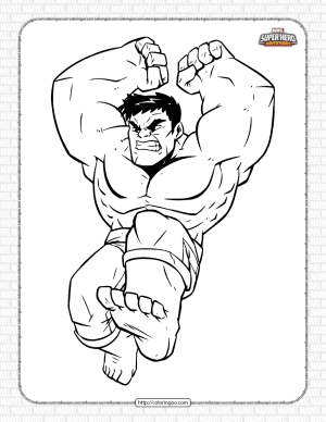 Marvel Hulk Pdf Coloring Pages