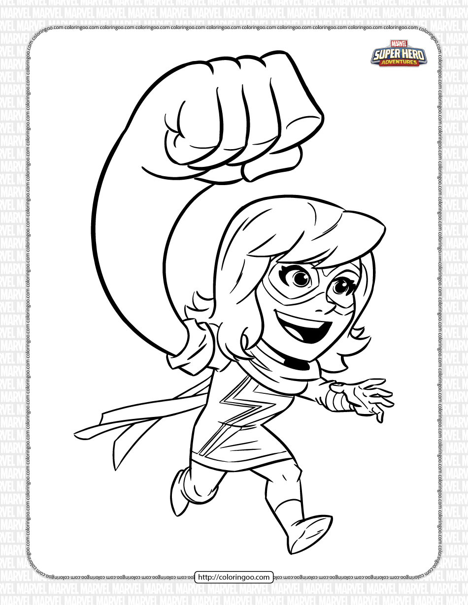 Ms. Marvel Pdf Coloring Pages