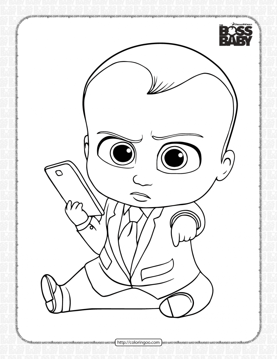 Printable Boss Baby Coloring Pages for Kids