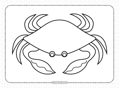 printable crab coloring sheet for kids