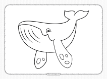 printable cute whale pdf coloring pages