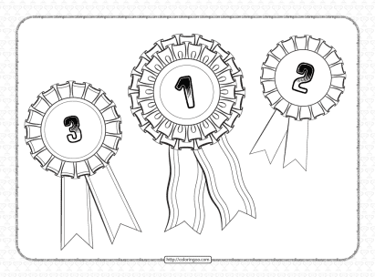 printable first second third rosette pdf worksheet