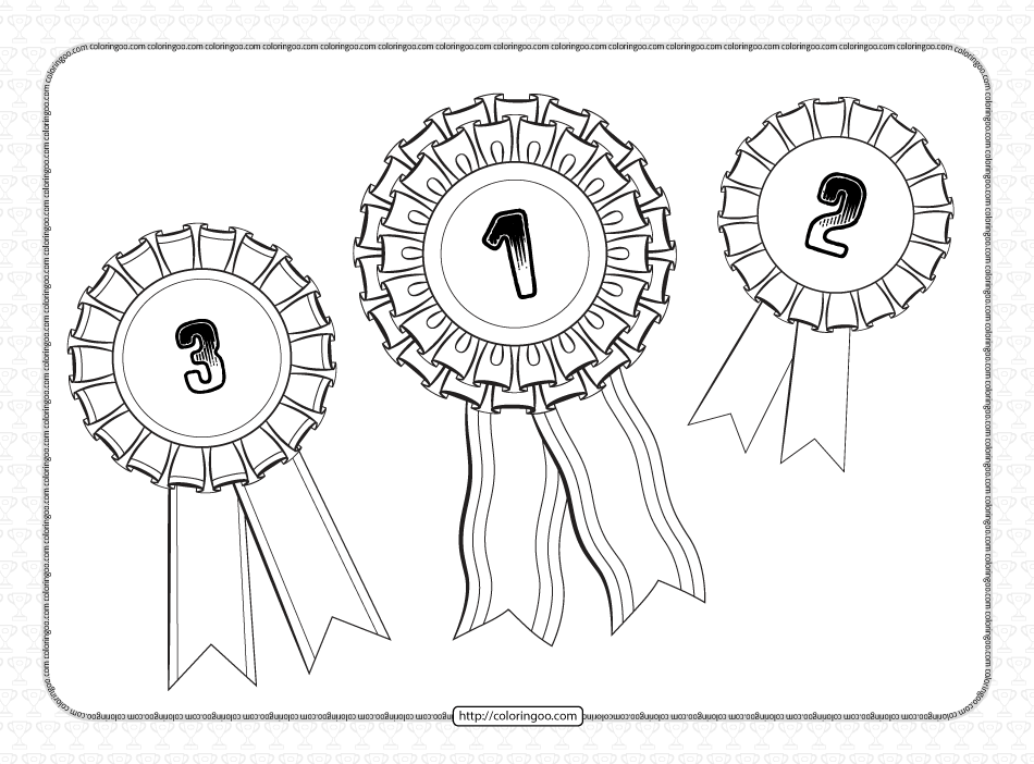 Printable First Second Third Place Rosettes Ribbons