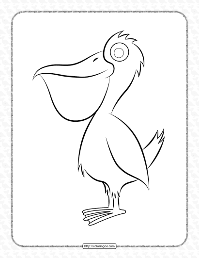 printable pelican pdf coloring pages