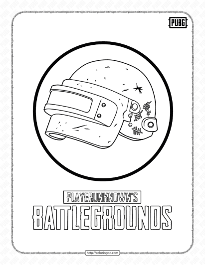 printable pubg pdf coloring sheet