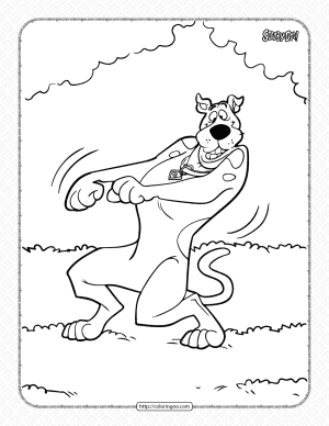 Printable Scooby-Doo Dancing Coloring Page