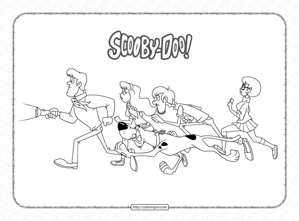 printable scooby doo pdf coloring book for kids