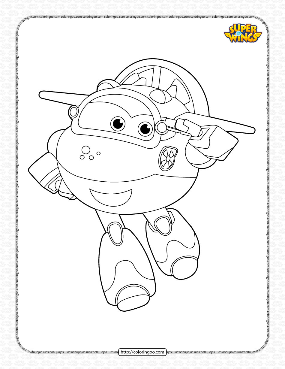 printable super wings mira coloring page