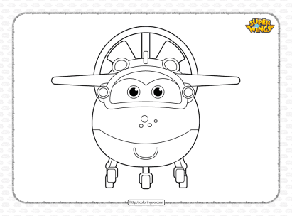 printable super wings mira pdf coloring sheet