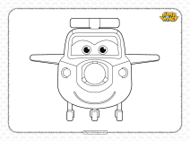 printable super wings paul pdf coloring book