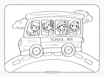 school bus coloring page for boys