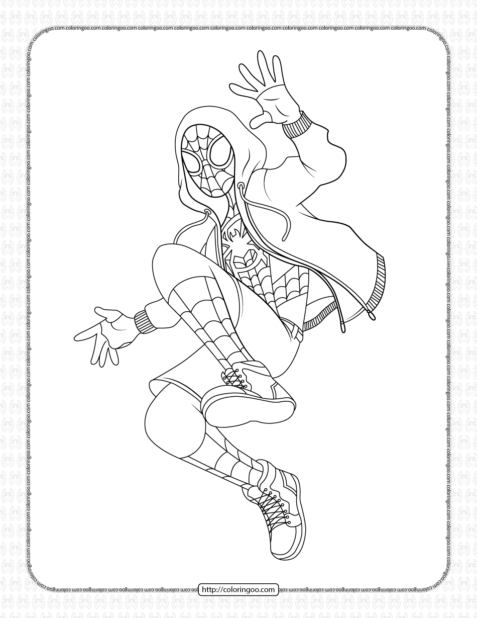 Spider-Man Miles Morales Pdf Coloring Page
