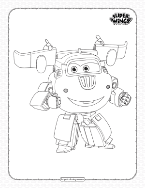 Super Wings Donnie Pdf Coloring Pages