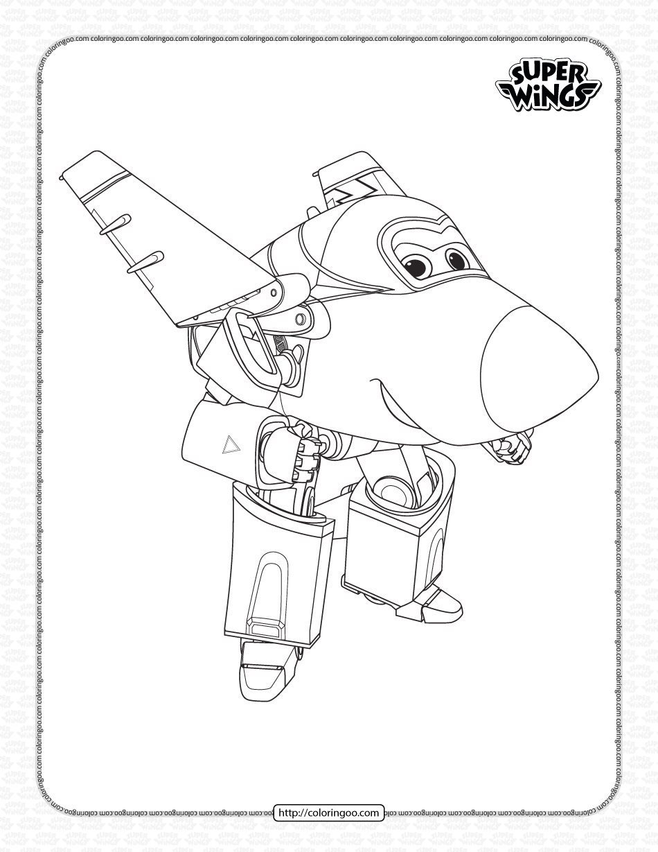 super wings jerome pdf coloring pages