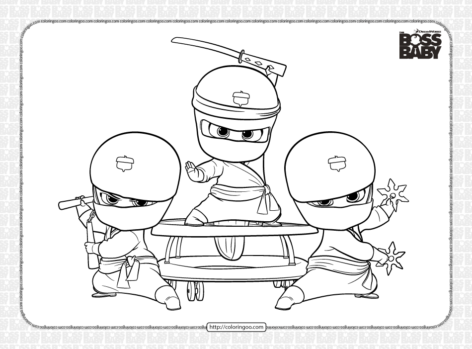 the boss baby ninja babies coloring page
