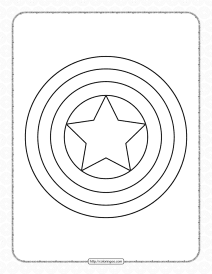 captain americas shield coloring page