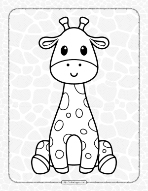 Cute Baby Giraffe Coloring Pages