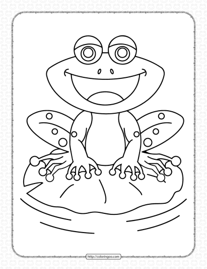 cute frog coloring pages