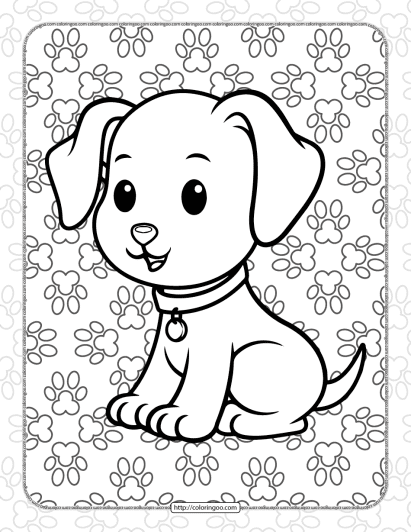 cute puppy coloring pages