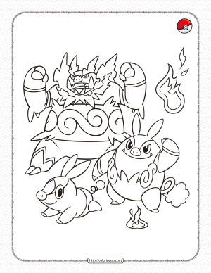 Fire-type Pokemon Pdf Coloring Page