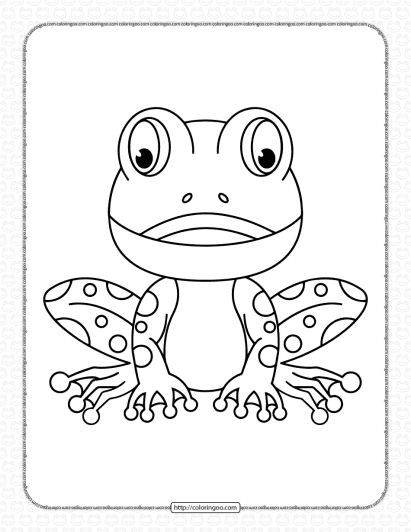 free printable frog coloring pages