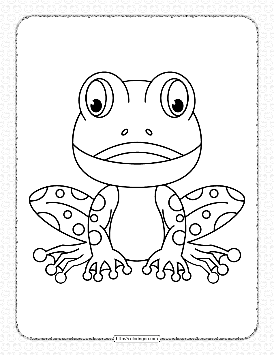 free printable frog coloring pages