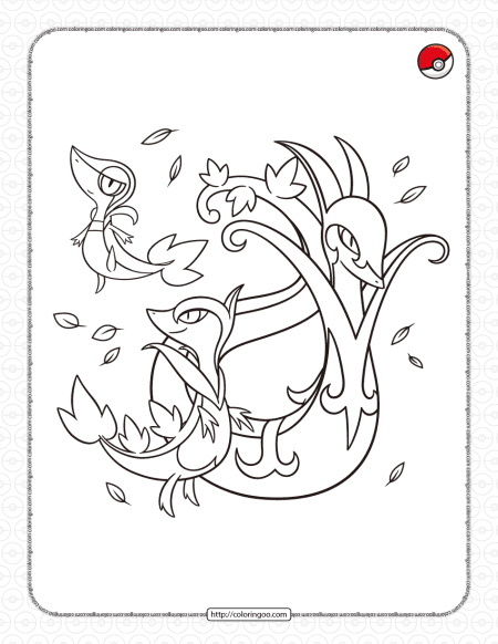 grass type pokemon pdf coloring page