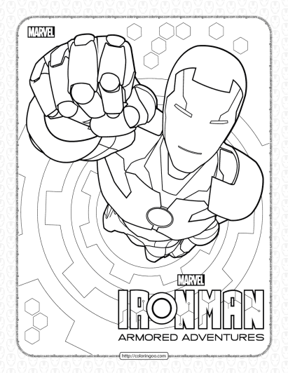 marvel iron man coloring pages for kids