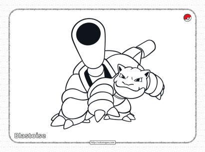 pokemon blastoise pdf coloring page