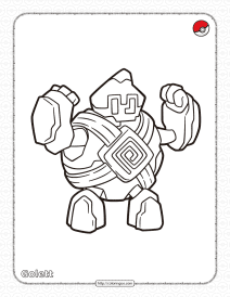 golett coloring page pdf pokemon