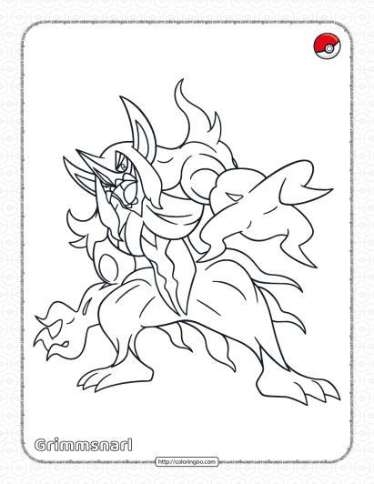 pokemon grimmsnarl coloring pages