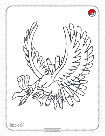 pokemon ho oh pdf coloring page